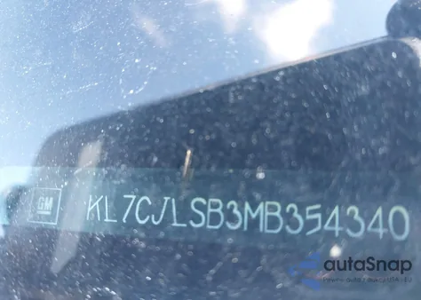 2021 Chevrolet Trax Fwd Lt z USA, uszkodzony, nr VIN KL7CJLSB3MB354340